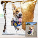 Photo Cushion Cover Diy Personalized Sequin Luminous Pillowcase
