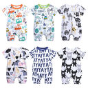 Cartoon doodle baby romper short sleeve jumpsuit