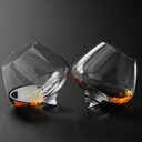 Crystal Wine Glass Cup Wide Belly Whiskey Drinking