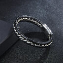 Woven leather bracelets for men
