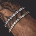Hip Hop Bracelet Iced Out Single Row Rhinestones