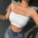 Transparent Ribbon Strap Tank Top
