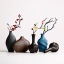 Ceramic vase simulating dry flower