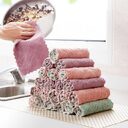 Printed Two-color Double-sided Absorbent Dish Cloth Non-stick Oil