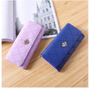 Crown wallet embroidered women's