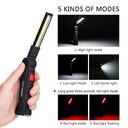 COB LED Tactical Flashlight USB Rechargeable Torch Waterproof