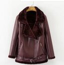 New Winter Fashion Artificial Fur Zipper Coat Pockets
