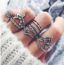 Purple Diamond Ring Set Hollow Twist Palm Crown