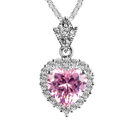Micro-set zircon heart necklace