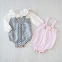 Knitted baby onesies