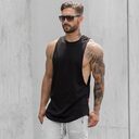 Men Long Tank Muscle Workout T-Shirt Bodybuilding Gym