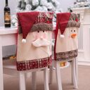 Christmas Chairs Set goods table decorated hat