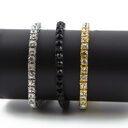 Tin Alloy Gold Color Iced Bracelet Men's Hip