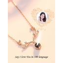 Customize Stainless Steel Accessories Projection Letter Crystal Pendant