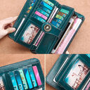 Hollow Women Clutch Leather Wallet Female Long Zipper