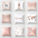 Pink sofa cushion pillowcase