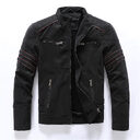 Men's leather washed jacket