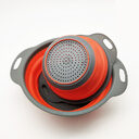 Foldable Silicone Colander Fruit Vegetable Washing Drain Basket