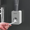 Automatic toothpaste set wall hanging punch-free toothbrush rack