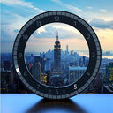 LED Digital Wall Clock Dual-Use Dimming Circular Photoreceptive