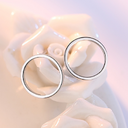 Minimalist Stud Earrings Tiny Circle Contracted Girl