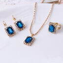 The bride suit crystal necklace earrings ring three
