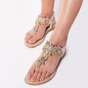 Sandals with colorful diamonds