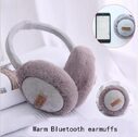 Bluetooth Earmuffs Headphones Warm Plush Ure Color Fashion