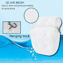 6 suction cups bath pillow 3D net bathtub