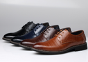 Men's leather shoes dress business large size casual