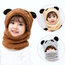 Winter boys and girls bib hat one-piece baby