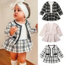 Long-sleeved Dresses Two-piece Children's Baby Small Incense Wind