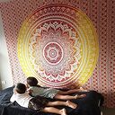 Indian Mandala Tapestry Wall Hanging Sandy Beach Throw