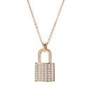 Zircon Lock Necklaces for Lover Luxury Necklace