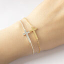 Jesus Christ Cross Bracelet Silver Gold Bridesmaid Gift