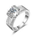 Diamond zircon geometric vintage jewelry ring female
