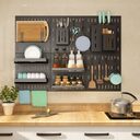 Stainless Steel Kitchen Wall Mounted Storage Rack Hole