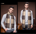 Men's scarf wool plaid winter processing gift ladies