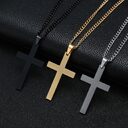Classic Cross Necklace Men's Pendant Fashion Stainless Steel