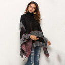 Cape sweater turtleneck