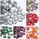 Nail drill glass flat rhinestone