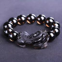 Kaiguang Natural Ice Species Black Anthracite Raspberry Bracelet