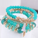 Bohemian Multilayer Multicolor Acrylic Beads Bracelet New Ethnic