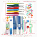 Crochet Set Handmade Wool Tool Combination Bag Metal