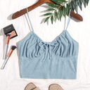 Sexy Camisole With Front Straps And Chest Folds