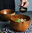 Wooden Bowl Japanese Style Wood Rice Soup Salad