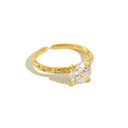 925 Silver AAAA Zircon Rings Minimalist Big Party