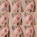 Full Crystal Butterfly Flower Single Ear Clip