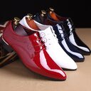 Men Leather Shoes Business Casual Dress Slip-on Black