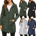 Waterproof Light Raincoat Hooded Windbreaker Mountaineering Jacket Women's